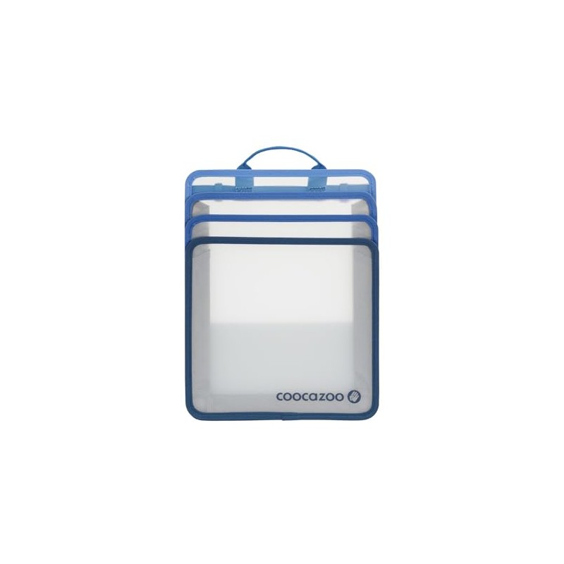 coocazoo Blue Folding File Box with Carry Handle Space Saving