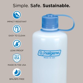 Nalgene HDPE Narrow Mouth BPA-Free Water Bottle, 16 oz