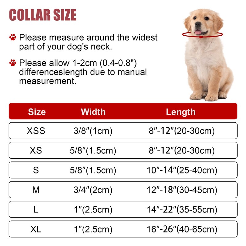 Reflective Dog Collar with Buckle Adjustable Safety Nylon Collars for