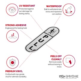 Sticky Expressions | Push Pull Stickers Pack of 6 (3 Push, 3 Pull) – Durable, Waterproof, Strong Adhesive Pull Push Door Sign Stickers – Perfect for Home, Office, and Business Doors