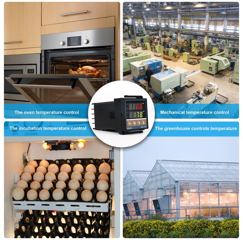 PID Digital Temperature Controller REX-C100, 0℃~1300℃ AC Intelligent Temperature Controller