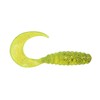 3" Twist Tail Grubs; Plastic Worms; 20 Pack; Chartreuse Glitter