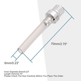 GOOFIT 10p/Set 6 Color Moto Gas Fuel Petrol Tank Cap Valve Vent Breather Hose Tube for ATV Pit Dirt Bike Pipe Motorcycle (Sliver)