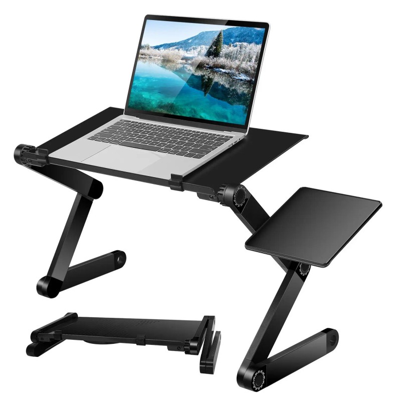 Foldable Laptop Table Bed Notebook Desk with Mouse Board Breakfast