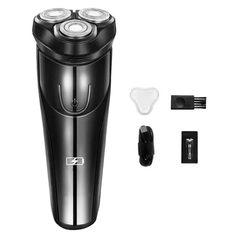 Electric Beard Trimmer 3 Heads Waterproof Powerful Low Noise Portable