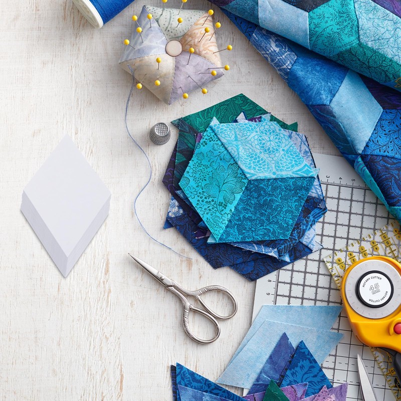 Sourcing Map 300 Count Diamond Paper Piecing Templates for Quilting,