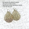 Filigree Dangle Earrings, Lightweight Teardrop Cutout on Hypoallergenic Pure Titanium