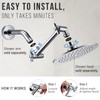 G-Promise Shower Head Extension Arm, Stainless Steel Adjustable Extender with