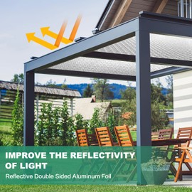 Reflective Bubble Insulation Sheet, Double Side Aluminum Foil Bubble Shield, Aluminum Foil Thermal Insulation Radiant Barrier for Windows, RV, Roof, Garage Door (59IN X 8.2FT)