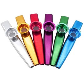 6Pcs Metal Kazoo Musical Instruments Aluminium Alloy Kazoo for Gift Prize and Party Favors
