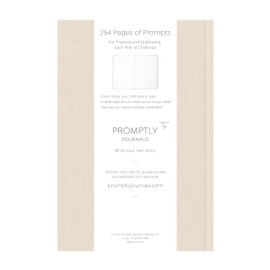 Promptly Journals, A Complete Childhood History: From Pregnancy to 18 Years old (arena, bronceado, lino) | Baby Book and Pregnancy Journal | Baby Memory Book