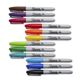 Sharpie Permanent Markers, Color Burst, Set of 24, F, Medium Point, Permanent Pens, 1949557