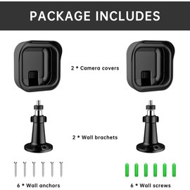 [1 Pack] Blink Outdoor 3 (3th Generation) Camera Mount Bracket with Protective Case, Blink Camera Mount 360° Adjustable Housing Bracket Stand Accessories for Blink 3th Camera System Wall Mount, Black