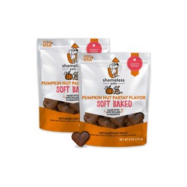Shameless Pets Pumpkin Nut Par-Tay Soft-Baked Biscuit, 6 OZ (2-Pack)
