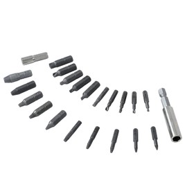 TOPWAY 22 pieces damaged screw extractor kit, screw remover for quick removal of screws and bolts, broken screws, magnetic extension bit holder and socket adapter