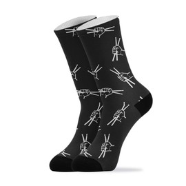 PMAIHNAS Drumsticks Drummer Black Athletic Crew Socks Over the Calf Tube Socks Peformance Cushion For Men Women