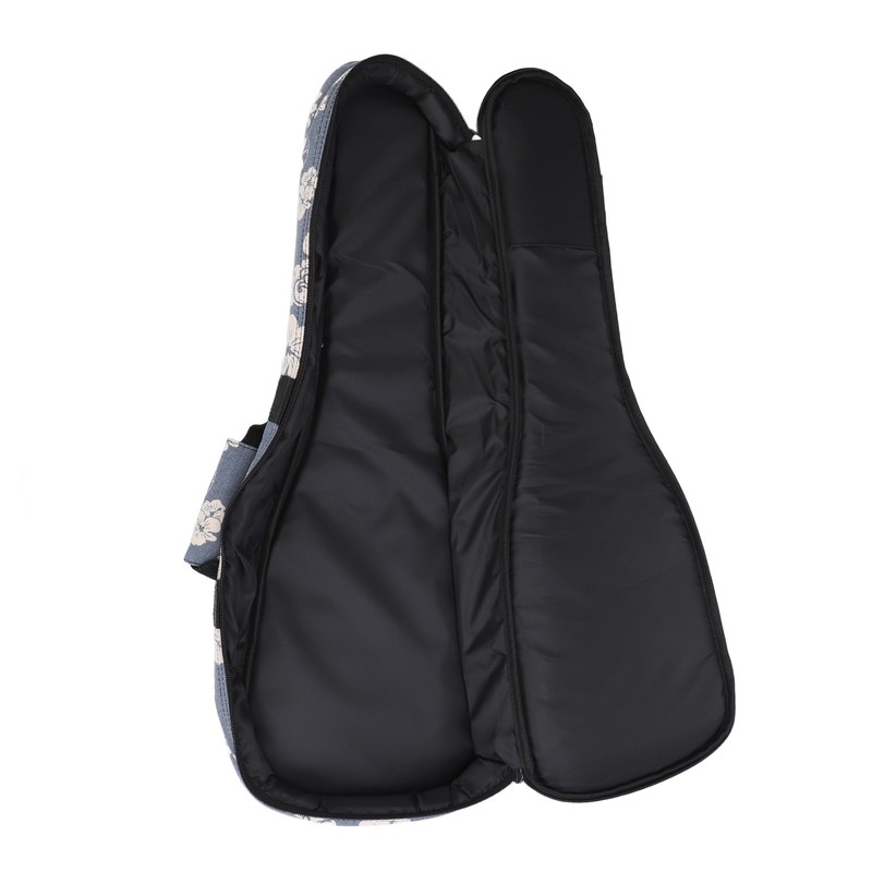 Ukulele Case Backpack Hawaiian Hibiscus Flower Pattern Thickened Ukulele Padded