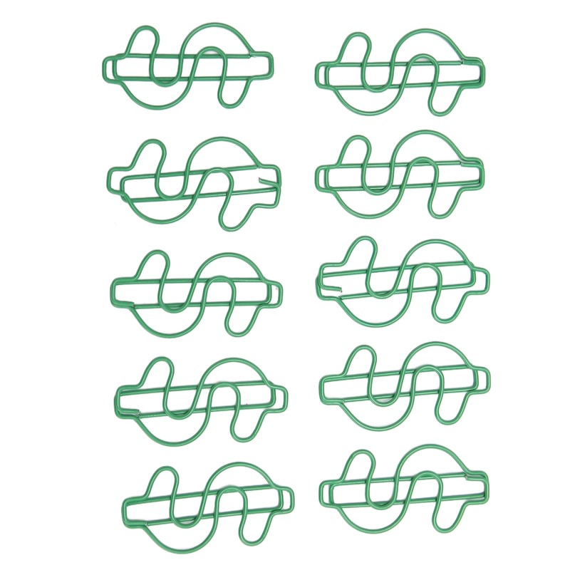 100pcs Dollar Shape Paper Clips Creatively Cute Plated Metal Bookmark