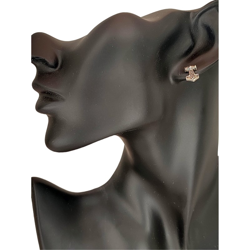 No. 29: Thor's Hammer Stud Earrings 925 Sterling Silver ST.29,