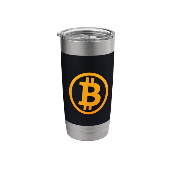Crypto Minimalist Blockchain Design Stainless Steel Insulated Tumbler