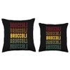 Broccoli Rainbow Throw Pillow