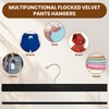 Chunful 10 Pack Wooden Velvet Pants Hangers - 16 Inch