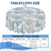 Eflxamz Round Tablecloth, Sea Shells Stars and Coral Waterproof Table