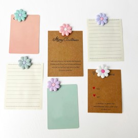 Velaco 14 PCS - Flower Magnets Refrigerator, 7 Color Locker Accessories for Girls, Fridge Magnet Locker Decor, Cute Whiteboard Magnets, Locker Decorations for Girls