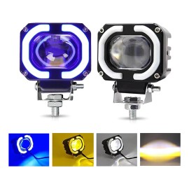 2pcs Faros Auxiliares Lupa Led 160w Para Auto Moto Luz Azul