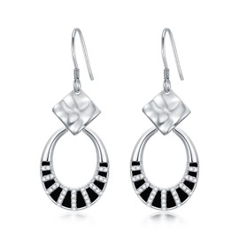 Earrings 925 Sterling Silver Sunflower / Oval / Planet Hanging Earrings Drop Earrings for Women, Silver