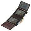 Leather ID Card Holder with Note Compartment, Black, Brown, Natural,