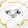 sourcing map Clear Crystal Diamond Paperweight, 80mm(3.1") Artificial Diamond Sparkling