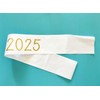 Generic Senior Sash 2025, 8 Pack Gold Glitter White Satin