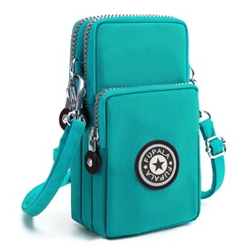 Mini Bolso para Movil Bandolera Mujer Bolso Pequeño Bolso Monedero Movil Mujer Celular Cruzado Bolsa De Tarjeta Bancaria Crossbody (Azul)