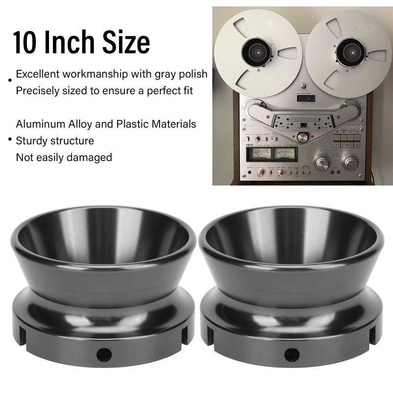 1 Pair 10 Inch NAB Hub Adapters Polished Aluminum Alloy