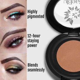 BaeBlu Hypoallergenic Eyeshadow Organic 100% Natural Finely Pressed Velvety Smooth Powder, Made in USA, Neutron