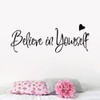 VOSAREA Believe in Yourself Wall Sticker Black for Living Room