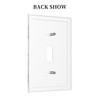 Ukutarly Gray White Marble 1 Gang Single Rocker Decorative Electrical