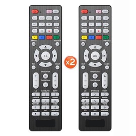 2 PCS Universal TV Remote Control with Light-Up-Button Compatible with LG, Samsung, Philips, Panasonic, Sharp TCL, Vizio, Sony, Sanyo, Toshiba, Insign