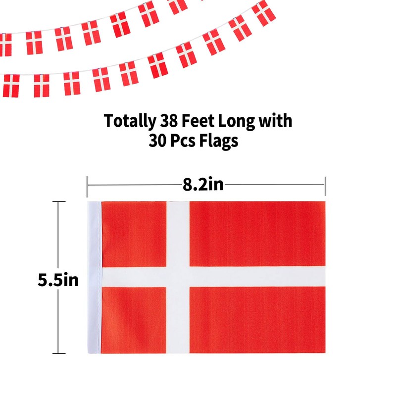 Denmark Flag Danish Flag, Small String Denmark Flags Mini Danish