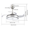 AngelcityCC 36" Retractable Ceiling Fan with Light and Remote Control,
