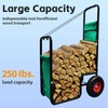 Kapler Firewood Cart with Wheels Heavy Duty Steel Wood Rock