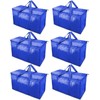TICONN 6 Pack Extra Large Moving Bags with Zippers & Carrying Handles, Heavy-Duty Stora