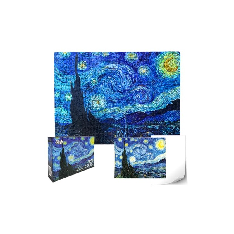 FLINK Rompecabezas Van Gogh, La Noche Estrellada