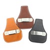 Low Profile Leather Tape Measure Holder with Belt Clip (Dark