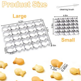 AIERSA Large Size Gold Fish Cracker Cutter,1.2 In Fish Cookie Cutter,Mini Goldfish Shapes Molds for Cookie,Non-stick Dough, Stainless Steels Cookie Cutters for Baking