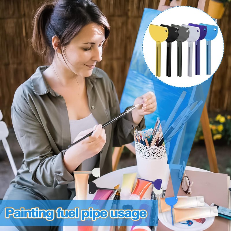 Toothpaste Squeezer, 6-Pack Stainless Steel Tube Rollers, Durable and Reusable,