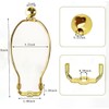 8 Inch Heavy Duty Lamp Harp, With Finials and Detachable