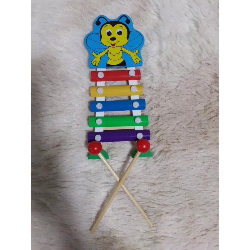 CL Xilófono Infantil Didáctico De Madera Cuenta Con 5 Notas