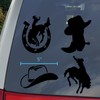 Cowboy Decal 4 Pack: Bucking Bronco Silhouette, Cowboy Hat, Hat